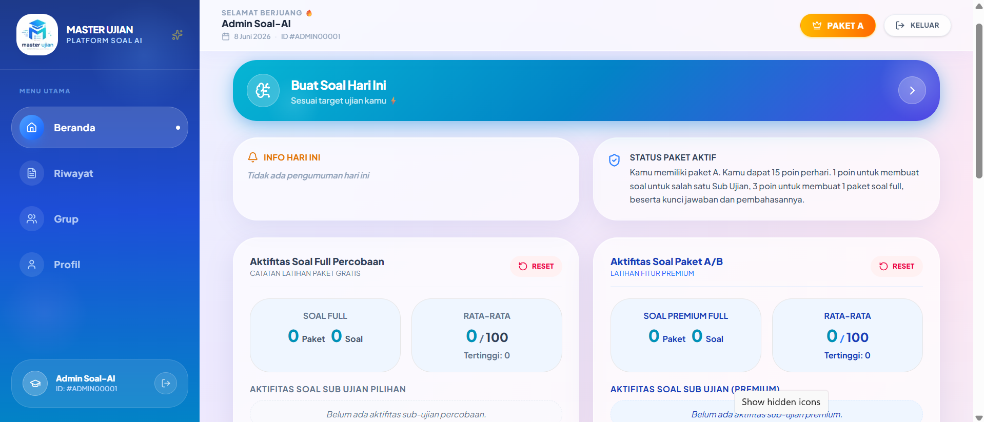 Master Ujian automatic exam question system